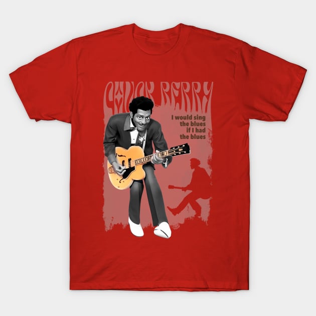 Chuck Berry cartoon T-Shirt by BAJAJU